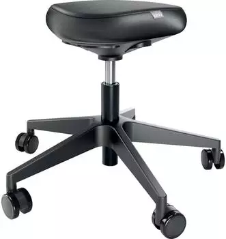 Leitz Ergo Active Sitzhocker mit Rollen, Kunstleder, schwarz (65780095)