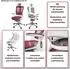MCW Adelaide Bürostuhl ergonomisch, Netz/Polster, rot
