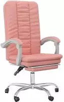 vidaXL B&uuml;rostuhl mit Liegefunktion Rosa Kunstleder