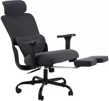 CLP Leesburg B&uuml;rostuhl ergonomisch, 3D-Armlehnen, Fu&szlig;st&uuml;tze, 150kg (325845)