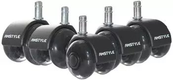 Amstyle Universal-Schwerlastrollen f&uuml;r Hartboden, Stift-&Oslash; 11mm, 5er Set (SPM1.978)