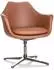 HJH Office ARTEMIA Loungesessel Kunstleder Braun, drehbar mit Armlehnen (600988)