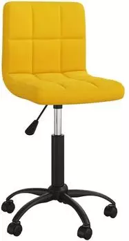 vidaXL B&uuml;rostuhl drehbar, Samt, senfgelb (334363)
