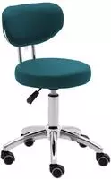 Rollhocker Mit R&uuml;ckenlehne Friseurhocker Kosmetikhocker 71 - 83 Cm 150 Kg