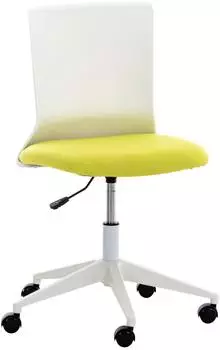 TPFLiving Apollo B&uuml;rostuhl Stoff, gr&uuml;n, Gestell Kunststoff wei&szlig;