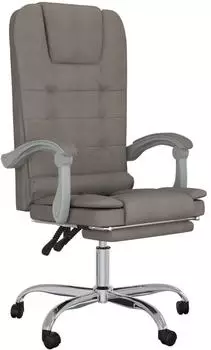 vidaXL B&uuml;rostuhl mit Massagefunktion Taupe Stoff (349659)