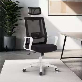 Idimex Auckland Drehstuhl ergonomisch, h&ouml;henverstellbar, schwarz