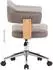 vidaXL Drehbarer Bürostuhl Taupe, Bugholz und Stoff (3054841)