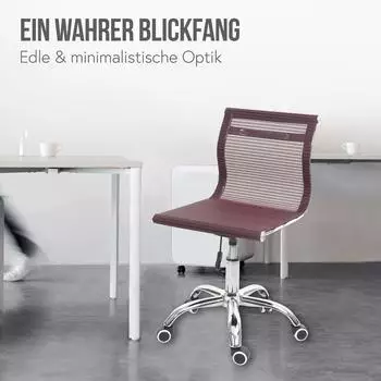 MCW Bürostuhl K53 Netzbezug Textil, Bordeaux/Weinrot (MCW-K53) – Stabile Basis für den Arbeitsalltag