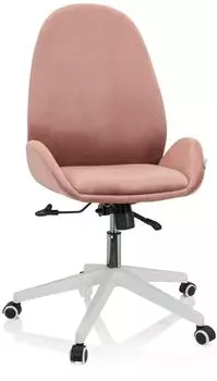 HJH Office AVEA B&uuml;rostuhl Samt Rosa mit Armlehnen (AVEA)