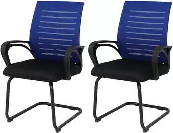 MCW K51 Konferenzstuhl Textil 250g/m&sup2;, blau, Gestell schwarz (MCW-K51)