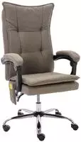 Massage-b&uuml;rostuhl Taupe Stoff Vidaxl