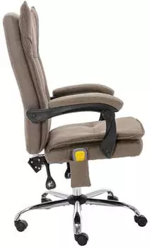 vidaXL Bürostuhl mit Massagefunktion Stoff Taupe – vidaXL Bürostuhl mit Massagefunktion Stoff Taupe