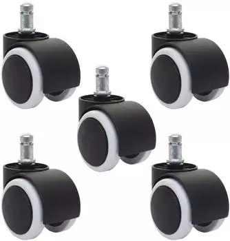 MCW Hartbodenrollen 5er-Set, Doppelrollen, wei&szlig; (800000644345)
