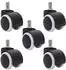 MCW Hartbodenrollen 5er-Set, Doppelrollen, weiß (800000644345)
