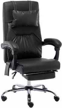 vidaXL Massage-B&uuml;rostuhl Kunstleder Schwarz (20296)