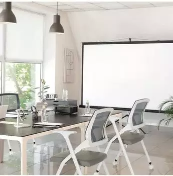 HJH Office Priority II W Klappstuhl Netzstoff/PU Kunstleder mit Armlehnen, grau (719244) – HJH Office Priority II W – Flexibler Besucherstuhl mit Netzrücken