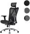 SIHOO Bürostuhl ergonomisch, verstellbare Armlehnen, schwarz, 150kg