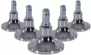 HJH Office Stand C Bodengleiter Aluminium, 11mm Stiftdurchmesser (5er Pack) (729496)