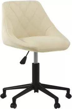 vidaXL B&uuml;rostuhl, drehbar, Samt, creme