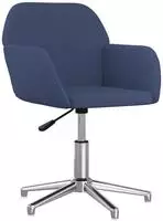 vidaXL B&uuml;rostuhl Drehbar Blau Stoff