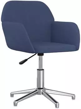 vidaXL B&uuml;rostuhl, drehbar, blau, Stoff (344724)