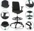 HJH Office Nestora Work Counterstuhl Stoff, Schwarz, mit Armlehnen