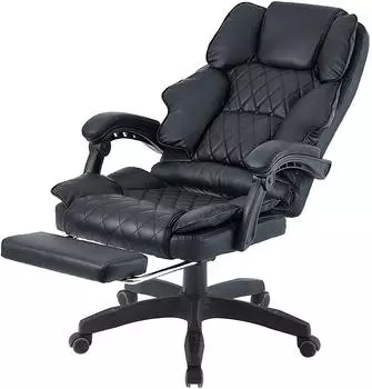 Trisens BS-08 B&uuml;ro-Chefsessel mit Fu&szlig;st&uuml;tze, schwarz (BS-08)