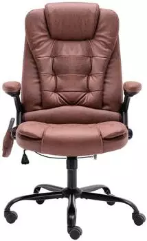 vidaXL B&uuml;rostuhl mit Massagefunktion Wildleder-Optik Hellbraun (20579)