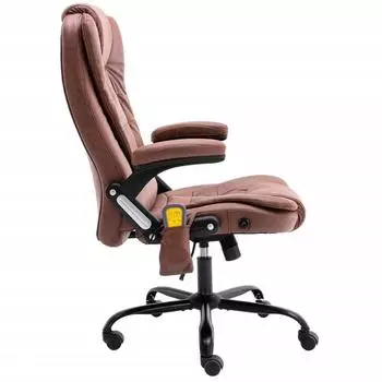 vidaXL Bürostuhl mit Massagefunktion Wildleder-Optik Hellbraun (20579) – vidaXL Bürostuhl mit Massagefunktion in Hellbraun