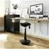 HJH Office Balance Sit Ergo Stehhilfe Stoff, höhenverstellbar, schwarz