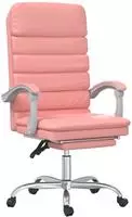 vidaXL B&uuml;rostuhl mit Massagefunktion Rosa Kunstleder