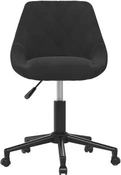 vidaXL Bürostuhl Drehbar Samt Schwarz (335481) – vidaXL Bürostuhl Drehbar Samt Schwarz (335481) – komfortable Sitzlösung für das Home-Office