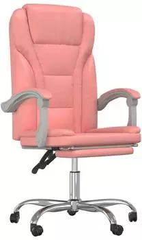vidaXL B&uuml;rostuhl mit Liegefunktion Rosa Kunstleder (349701)