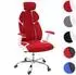 MCW Bürostuhl F12 Sliding-Funktion Stoff/Kunstleder rot-weiß (MCW-F12)