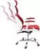 MCW Bürostuhl F12 Sliding-Funktion Stoff/Kunstleder rot-weiß (MCW-F12)