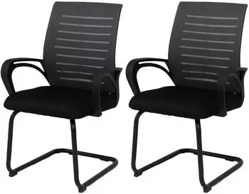 MCW Konferenzstuhl K51 Stoff 250g/m&sup2;, grau, Gestell schwarz (MCW-K51)