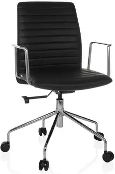 HJH Office VEMONA 30 Chefsessel Kunstleder Schwarz (601015)