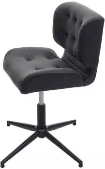 MCW HWC-H42 Bürostuhl Textil/Kunstleder höhenverstellbar, dunkelgrau (HWC-H42) – MCW HWC-H42 Drehstuhl mit Kunstlederbezug für flexible Sitzposition