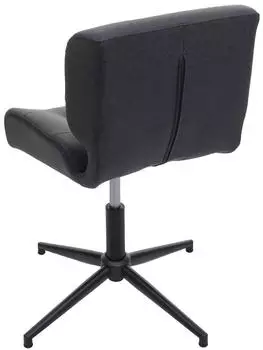 MCW HWC-H42 Bürostuhl Textil/Kunstleder höhenverstellbar, dunkelgrau (HWC-H42) – Stabile Standfläche für konzentriertes Arbeiten ohne Positionswechsel