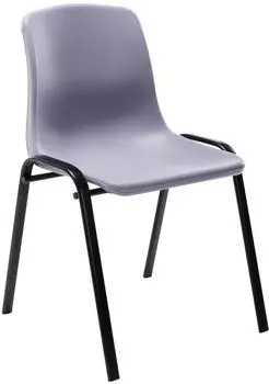 CLP Nowra Stapelstuhl Kunststoff mit Metallgestell, Grau (313493)