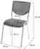 MCW Besucherstuhl H401 stapelbar, Textil, dunkelgrau, 2er-Set (800000417055)