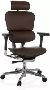 HJH Office ERGOHUMAN GEN2 Chefsessel Echtleder Dunkelbraun (652303)