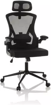 HJH Office ARIGANO B&uuml;rostuhl Netzstoff/Stoff ergonomisch schwarz (830122)