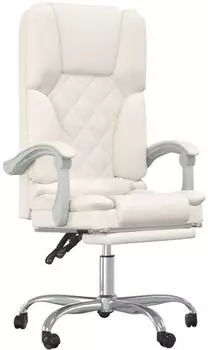 vidaXL B&uuml;rostuhl mit Massagefunktion, creme, Kunstleder (349690)