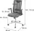 MCW MCW-J53 Bürostuhl ergonomisch, Kunstleder, blau-grau (MCW-J53)