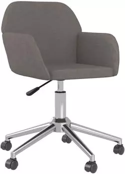 vidaXL B&uuml;rostuhl drehbar, dunkelgrau, Stoff (344727)