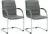 CLP Tira Schwingstuhl 2er-Set Kunstleder Grau (326402)