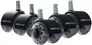Amstyle Universal-Schwerlastrollen Hartboden Stift-&Oslash; 11mm 5er Set (SPM1.977)