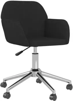 vidaXL B&uuml;rostuhl Drehbar Stoff Schwarz (344734)